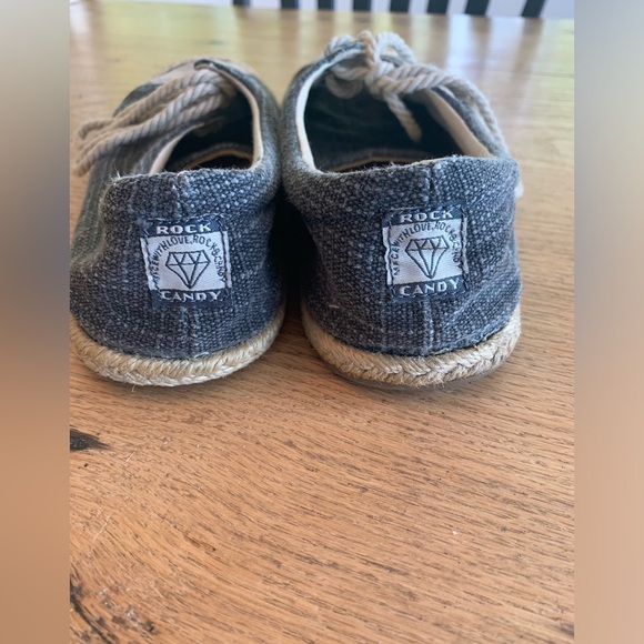 Zigi Rock & Candy Canvas Sneaker Flat Lace Up Jute Trim Women’s Size 8 Preloved - Picture 3 of 4